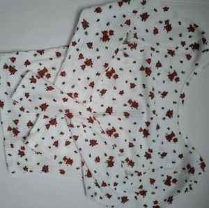 Forever 21 long sleeve floral U back cut